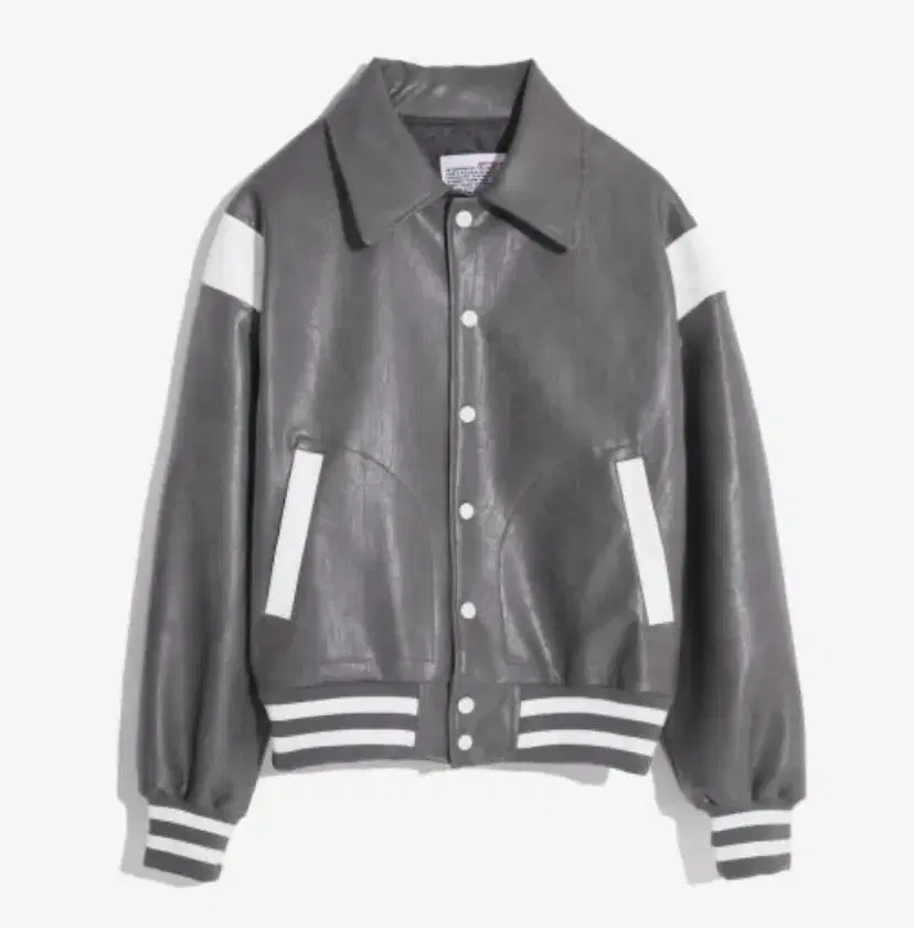 벌스데이수트 ECO LEATHER STADIUM JACKET (GREY)